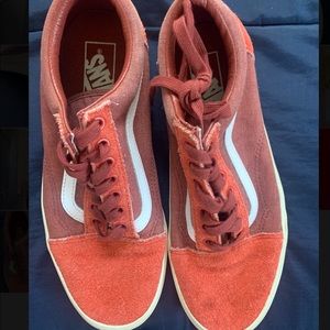 Old Skool Vans (maroon and coral)